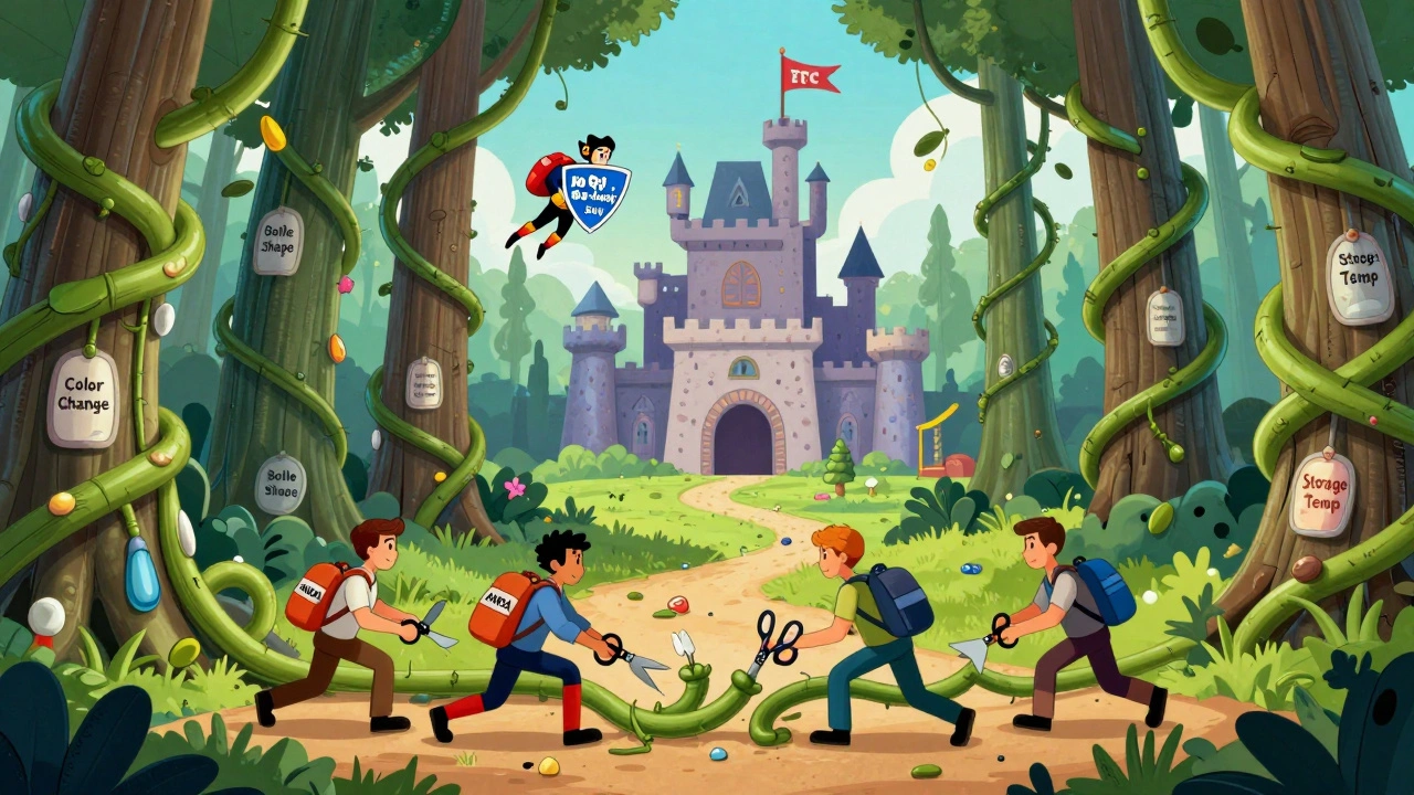 Generic makers struggle through a thicket of absurd patents while a FTC superhero flies in to stop delays.