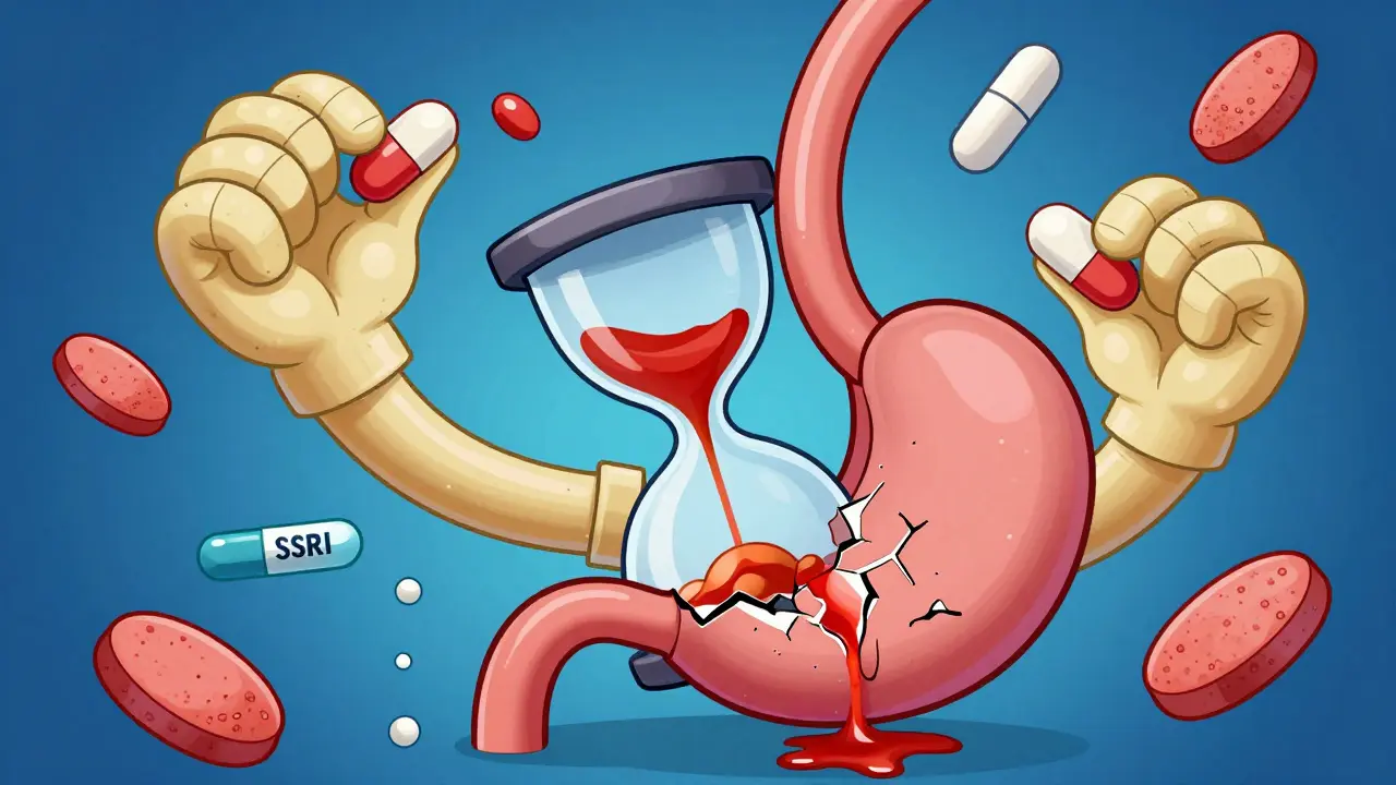 SSRIs and NSAIDs: How Their Combination Raises GI Bleeding Risk and How to Prevent It